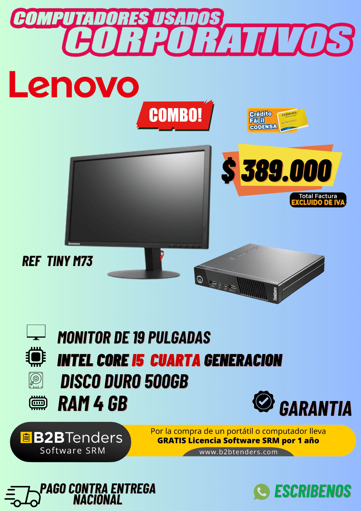 Lenovo M73 Intel core I5